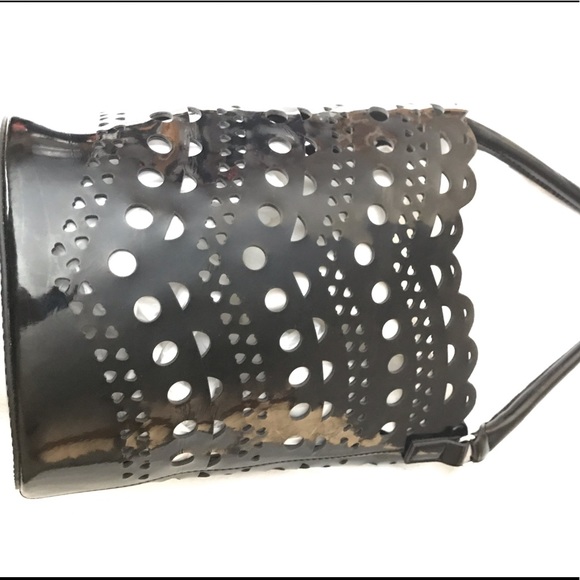 Faux Patent Leather Bucket Bag - Picture 8 of 8